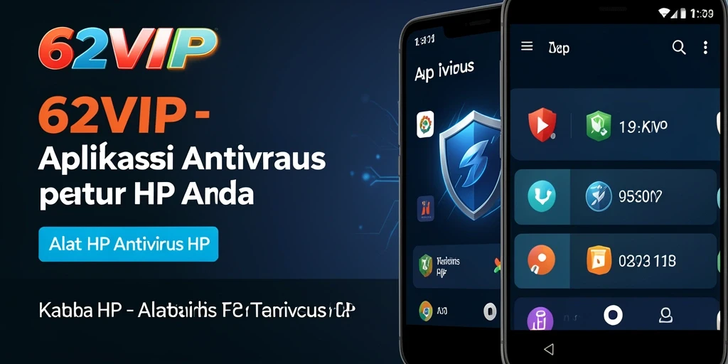 Screenshot utama 62VIP menampilkan antarmuka aplikasi antivirus yang intuitif.
