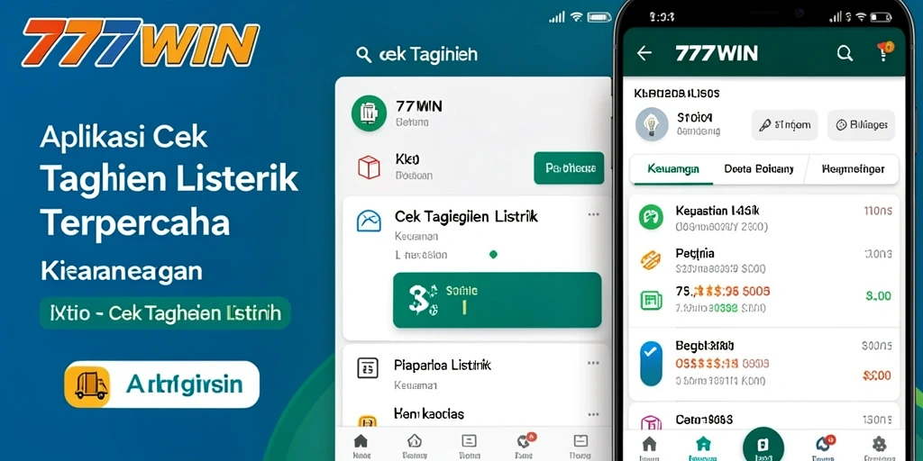 Antarmuka 777WIN yang intuitif untuk cek tagihan listrik.