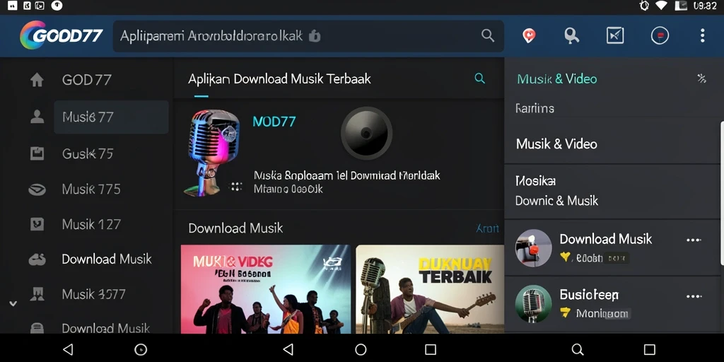Antarmuka aplikasi GOD77 yang menarik dan mudah digunakan.