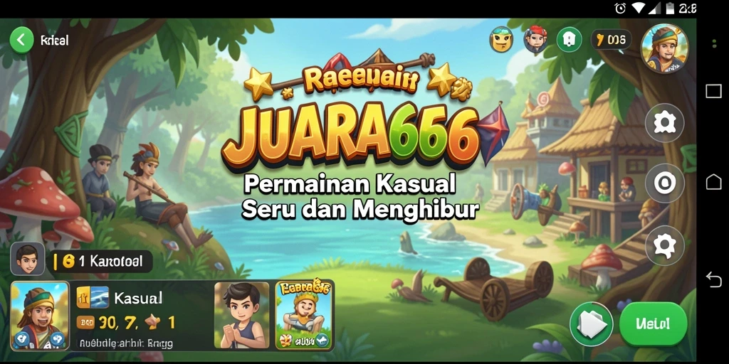 Antarmuka JUARA666 yang penuh warna dan menarik.