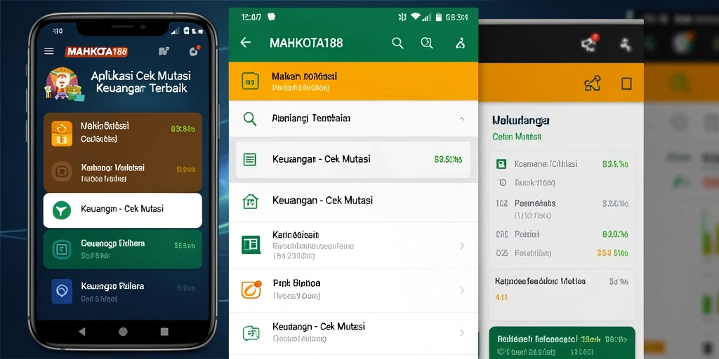 Tampilan antarmuka aplikasi Cek Mutasi MAHKOTA188 yang informatif.
