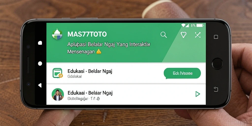 Antarmuka pengguna MAS77TOTO yang menarik untuk belajar ngaji.