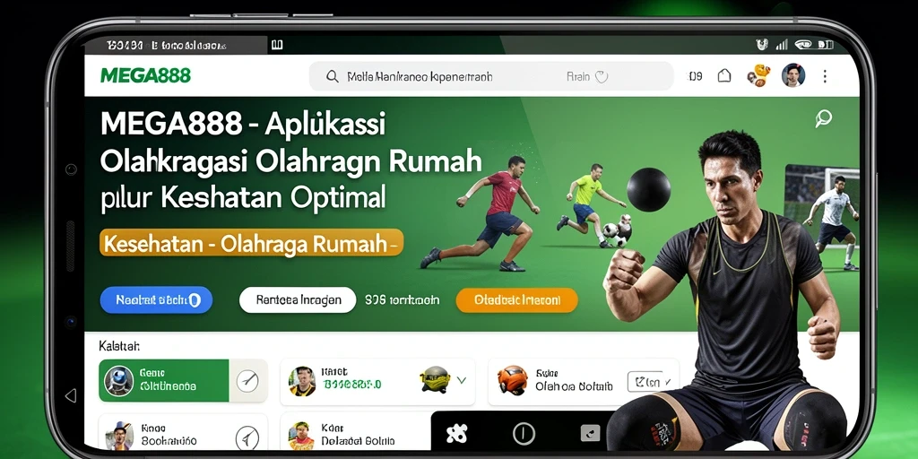 Tampilan antarmuka MEGA888 yang menarik untuk olahraga rumah.