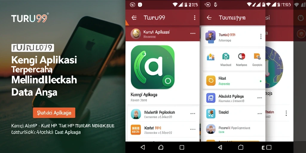 Tampilan antarmuka TURU99 yang sederhana dan efektif untuk penguncian aplikasi.